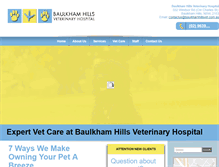 Tablet Screenshot of baulkhamhillsvet.com.au